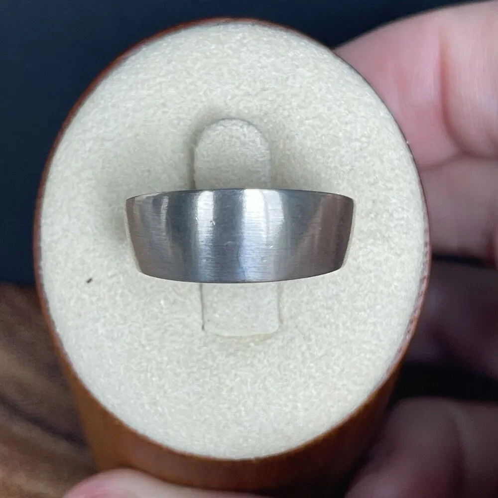 Sterling Silver 925 Marked ‘EWA’ Wide Band Ring 8.2g Size 6